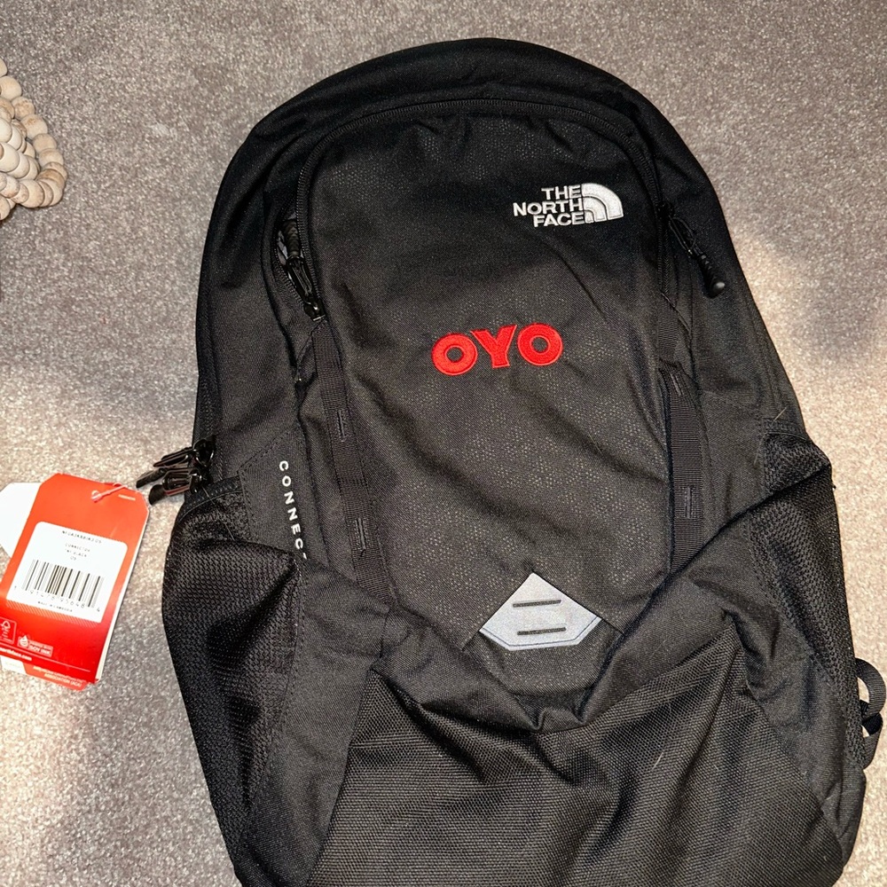 The North Face Black and Red Backpack